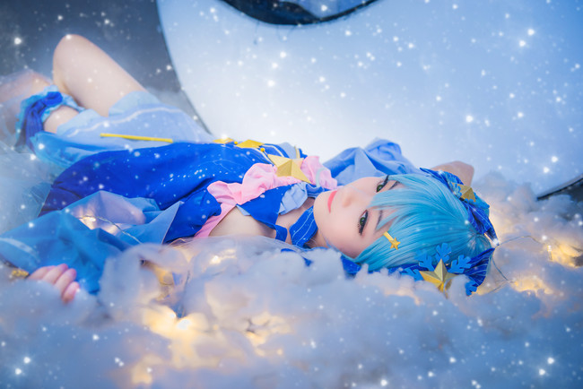 【COS正片】星与雪的公主Miku 蓝裳插图9